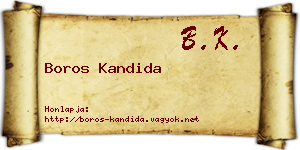 Boros Kandida névjegykártya
